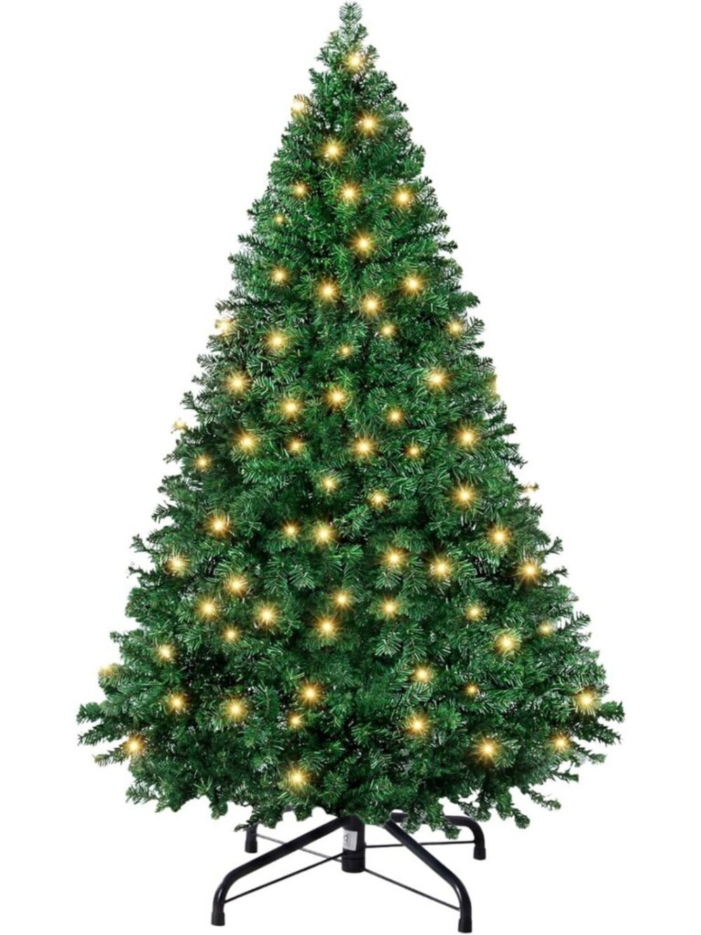 DUMOS 7.5 Ft Pre-Lit Christmas Tree, Artificial Xmas Tree, Green